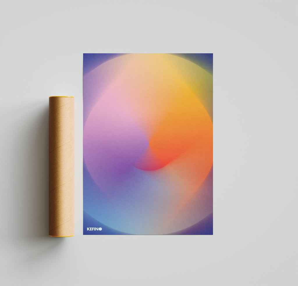 Colour Gradient Blur Unframed Kefino