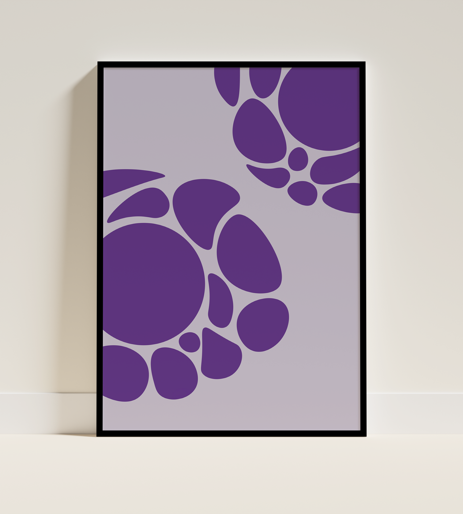 Purple Haze Poster Black Frame Kefino
