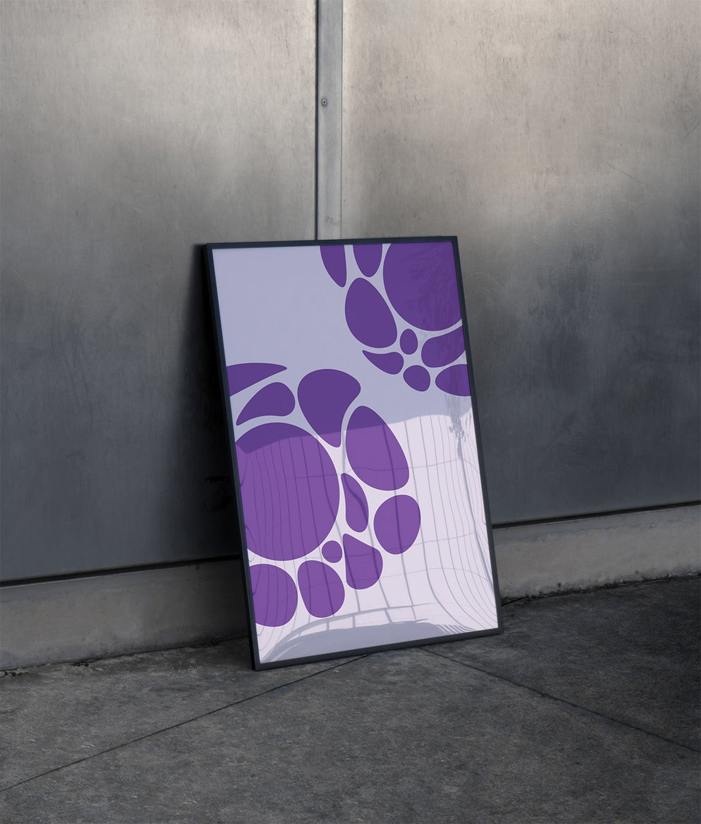 Purple Haze Poster Black Frame Kefino