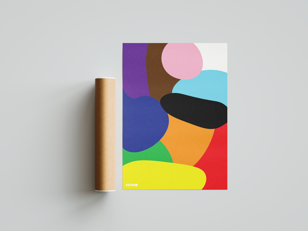 Humanity Rainbow Poster Unframed Kefino