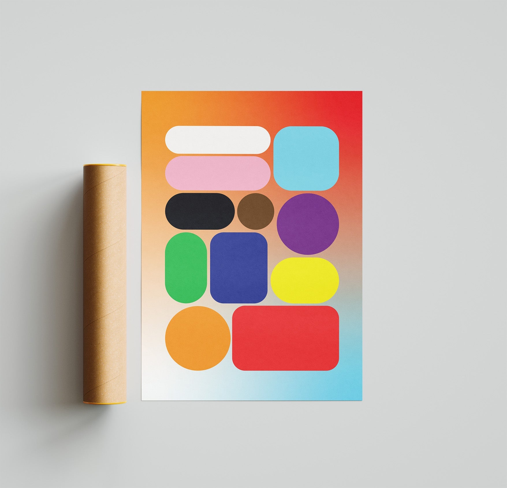 Gradient Blob Poster Unframed Kefino