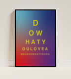 Do What You Love Poster Black Frame Kefino