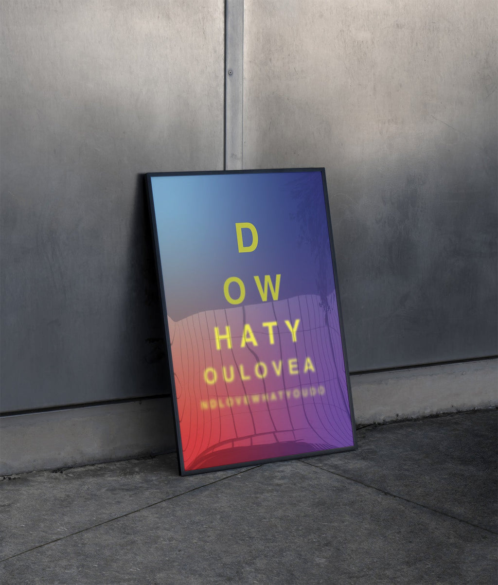 Do What You Love Poster Black Frame Kefino