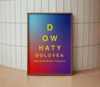 Do What You Love Poster Natural Wood Kefino