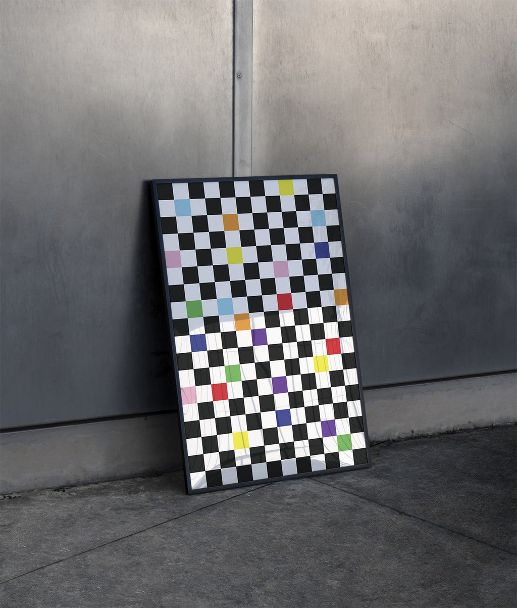Checkmate Poster Black Frame Kefino