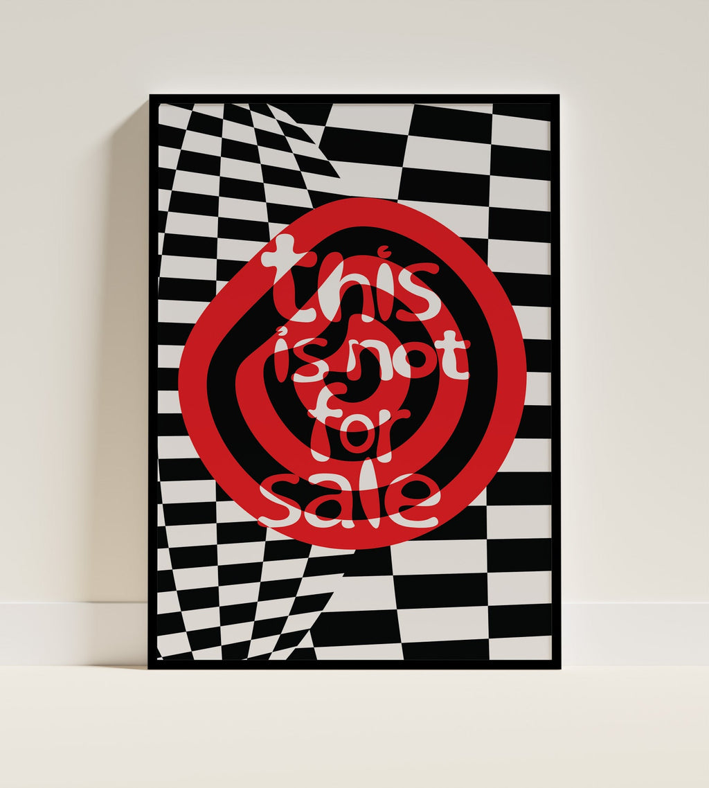 This is Not for Sale Poster Black Frame Kefino