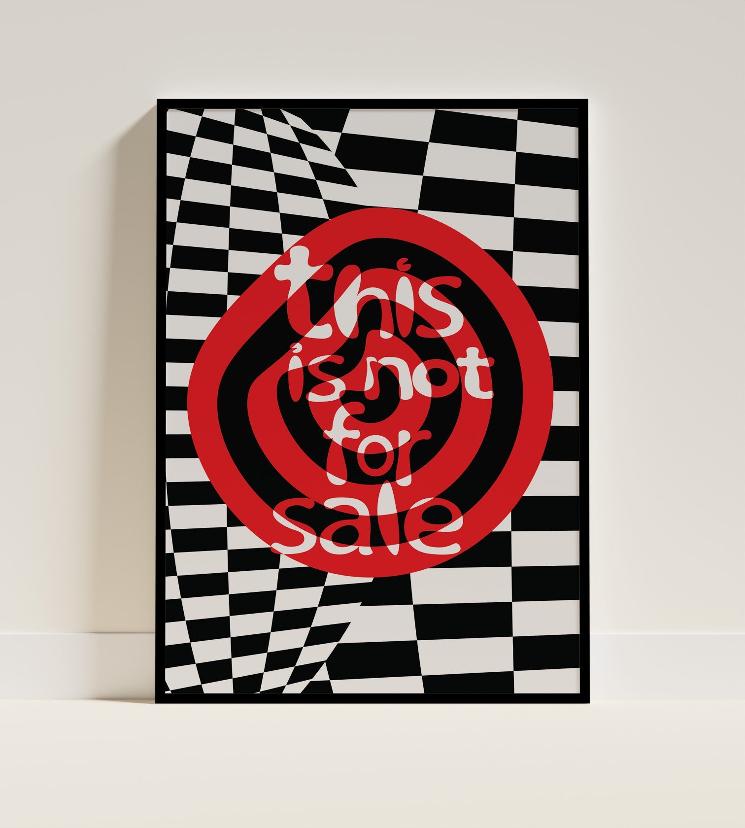 This is Not for Sale Poster Black Frame Kefino