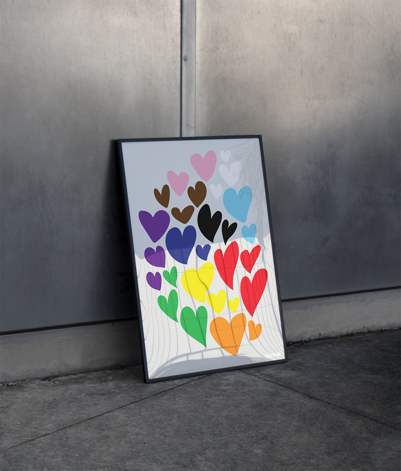 Hearty Poster Black Frame Kefino