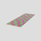 MEADOW Pink & Green Checkerboard Runner 180x63cm Contrado