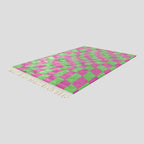 MEADOW Pink and Green Rug − small Contrado