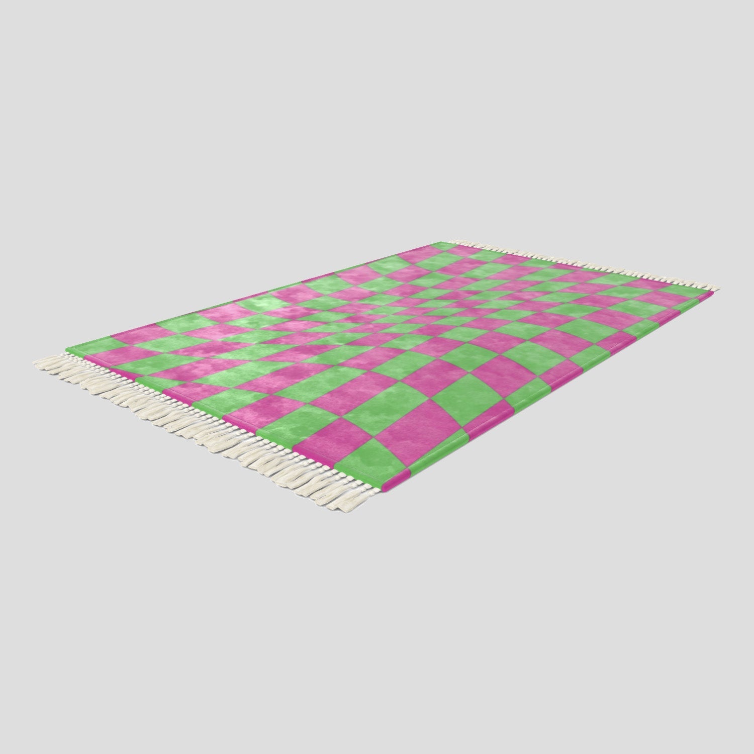 MEADOW Pink and Green Rug − small Contrado