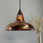 FLARE II Solid Copper Slotted Lampshade Pendant Light Vintage-Electrical