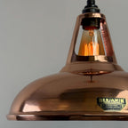 FLARE II Solid Copper Slotted Lampshade Pendant Light Shade Only Filament Bulb Vintage-Electrical