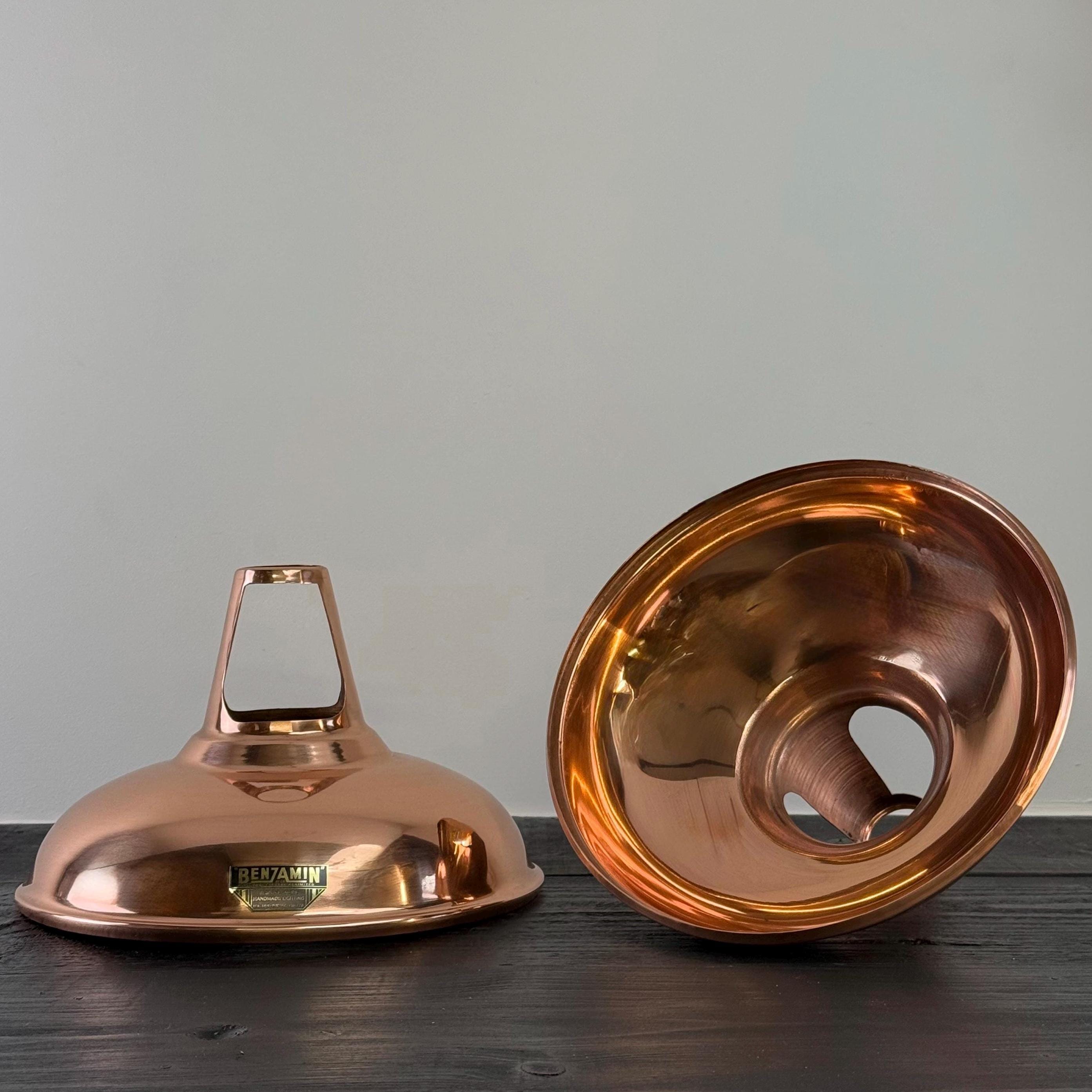 FLARE II Solid Copper Slotted Lampshade Pendant Light No Bulb Vintage-Electrical