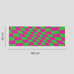 MEADOW Pink & Green Checkerboard Runner 180x63cm Contrado