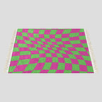 MEADOW Pink and Green Rug − small Contrado