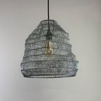 VEIL Silver Wire Mesh Lampshade Pendant Ceiling Light Vintage-Electrical