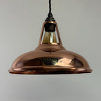 FLARE Solid Copper Slotted Lampshade Pendant Ceiling Light Vintage-Electrical