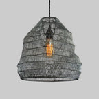 VEIL Silver Wire Mesh Lampshade Pendant Ceiling Light Vintage-Electrical