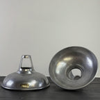 CAST Silver Solid Cast Aluminium Lampshade Pendant/Set Shade Only No Bulb Vintage-Electrical