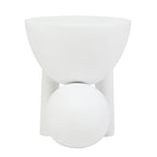 ORBA White Sculptural Mango Wood Ball Side Table Orsina