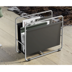FILED Minimalist Steel Magazine Rack: Matte black Proleno