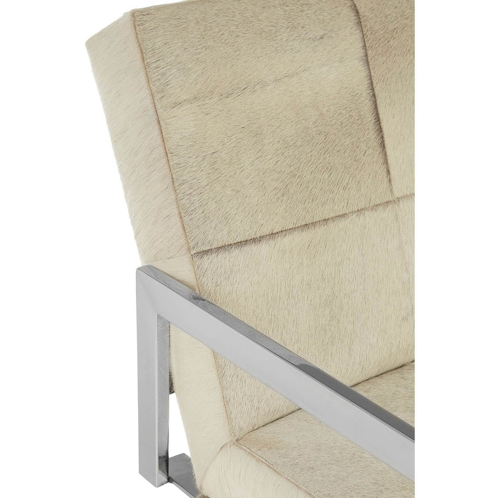 CROSS Stainless Steel Cross Leg Dining Chair with Genuine Leather Upholstery KEFINO