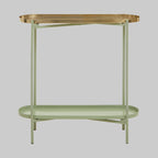 GROVE Green and Gold Iron Console Side Table KEFINO