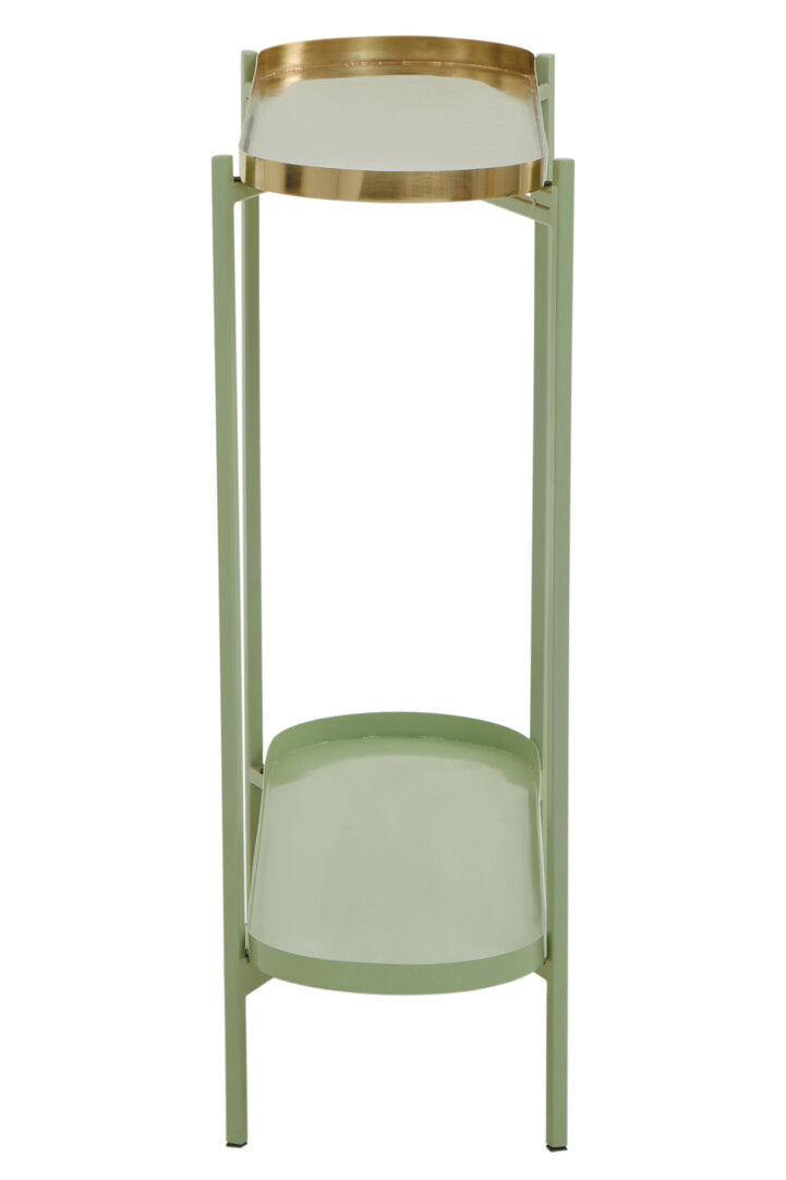 GROVE Green and Gold Iron Console Side Table KEFINO