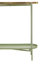 GROVE Green and Gold Iron Console Side Table KEFINO