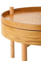 SPIN Mid-century wooden coffee table with hidden, revolving storage KEFINO