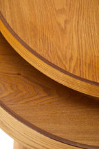 SPIN Mid-century wooden coffee table with hidden, revolving storage KEFINO