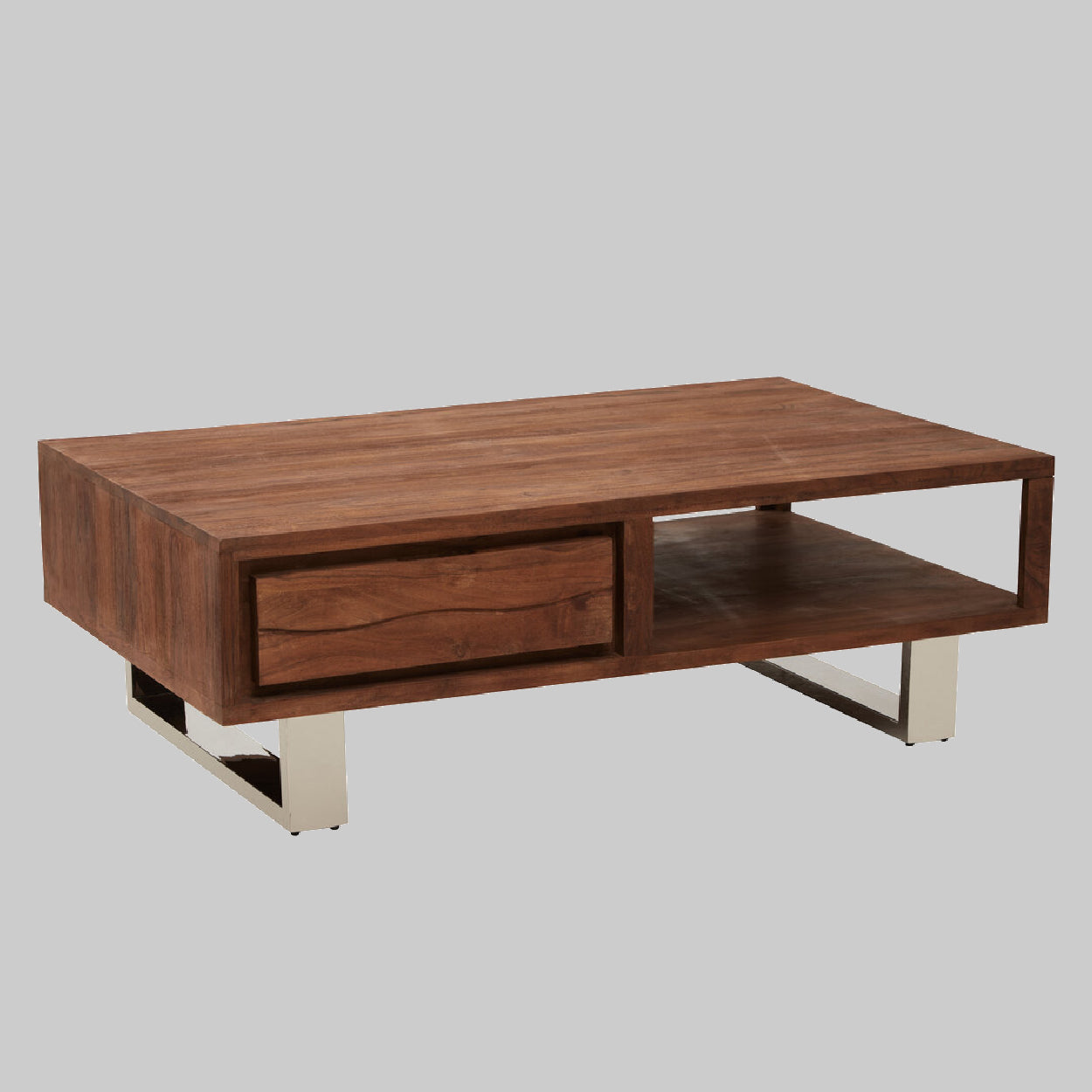 TERRA Acacia Wood Coffee Table with Drawer KEFINO