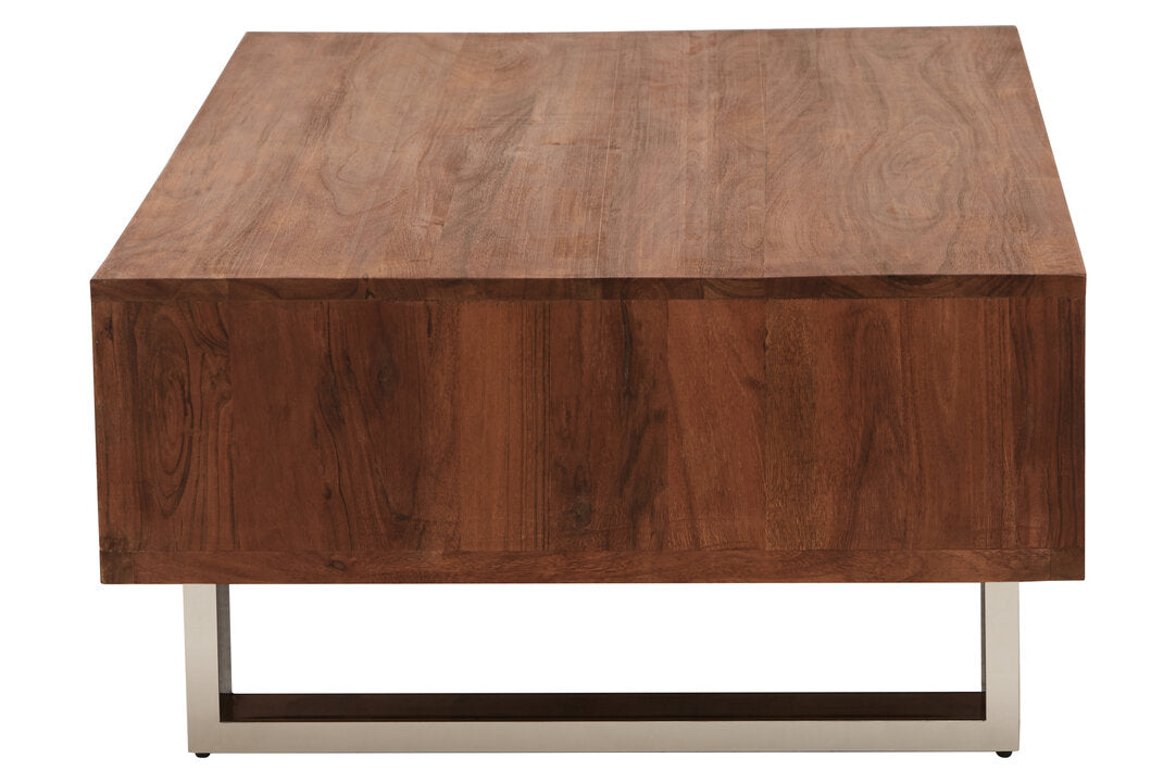 TERRA Acacia Wood Coffee Table with Drawer KEFINO