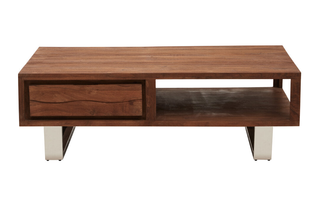 TERRA Acacia Wood Coffee Table with Drawer KEFINO
