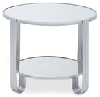 HALO Round two-tier Mirror Side Table KEFINO