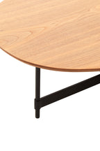 DUSK Oblong two-tier coffee table with walnut veneer KEFINO