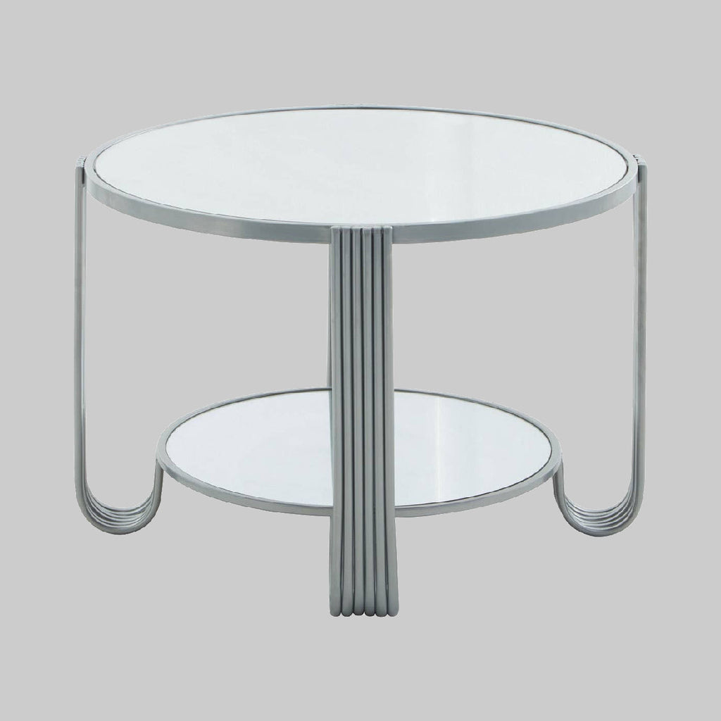 HALO Round two-tier Mirror Side Table KEFINO