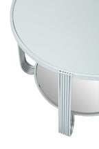 HALO Round two-tier Mirror Side Table KEFINO
