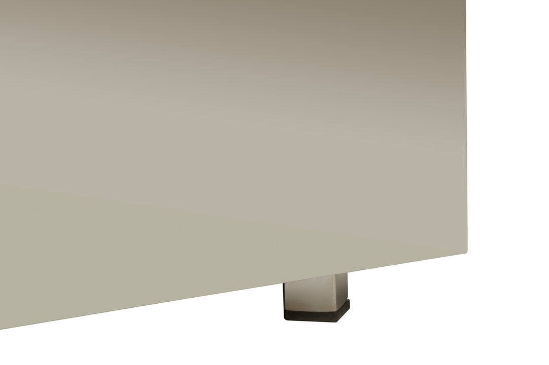 BLOC Minimalist Square Chrome and Black Coffee Table KEFINO