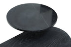 STRATUM Contemporary Black, Gold and Stone 3-tiered Coffee Table/Side Table KEFINO