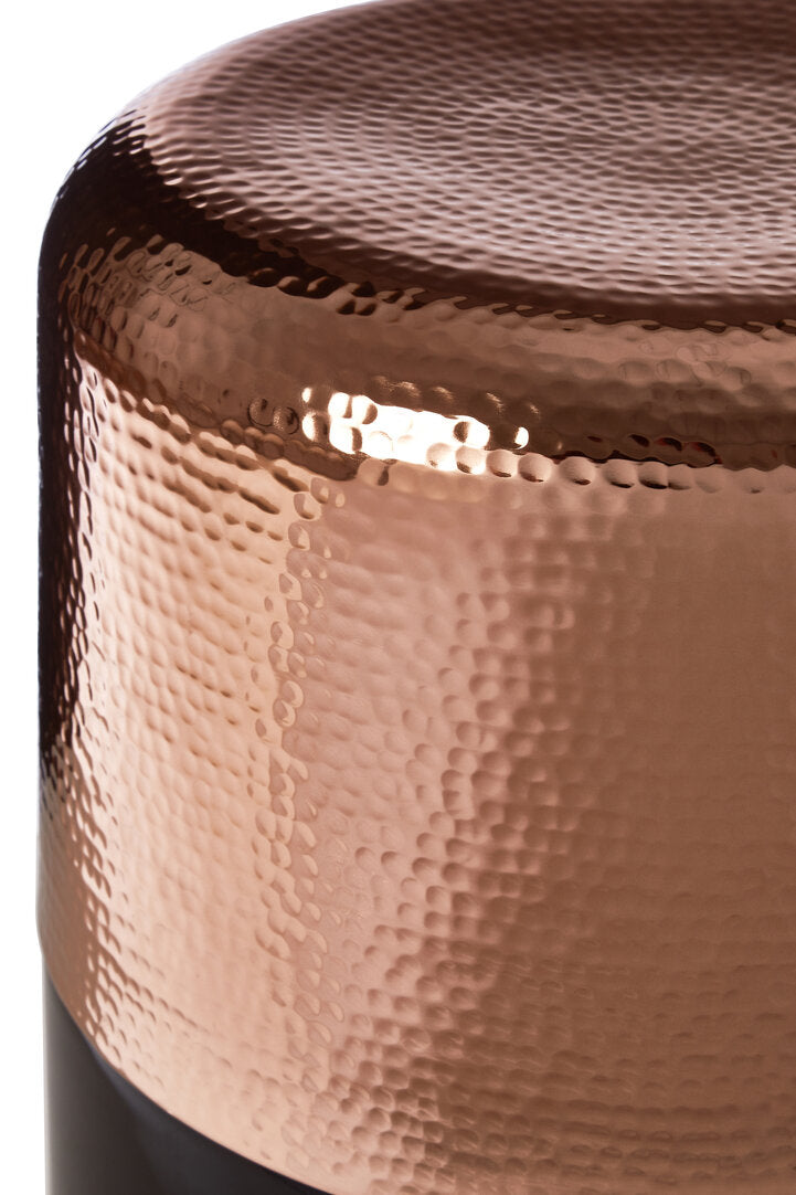 EMBER Black Glass and Copper Side Table KEFINO
