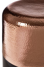 EMBER Black Glass and Copper Side Table KEFINO