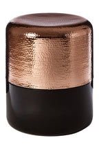 EMBER Black Glass and Copper Side Table KEFINO