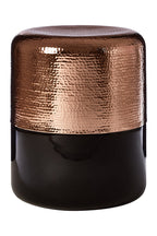 EMBER Black Glass and Copper Side Table KEFINO