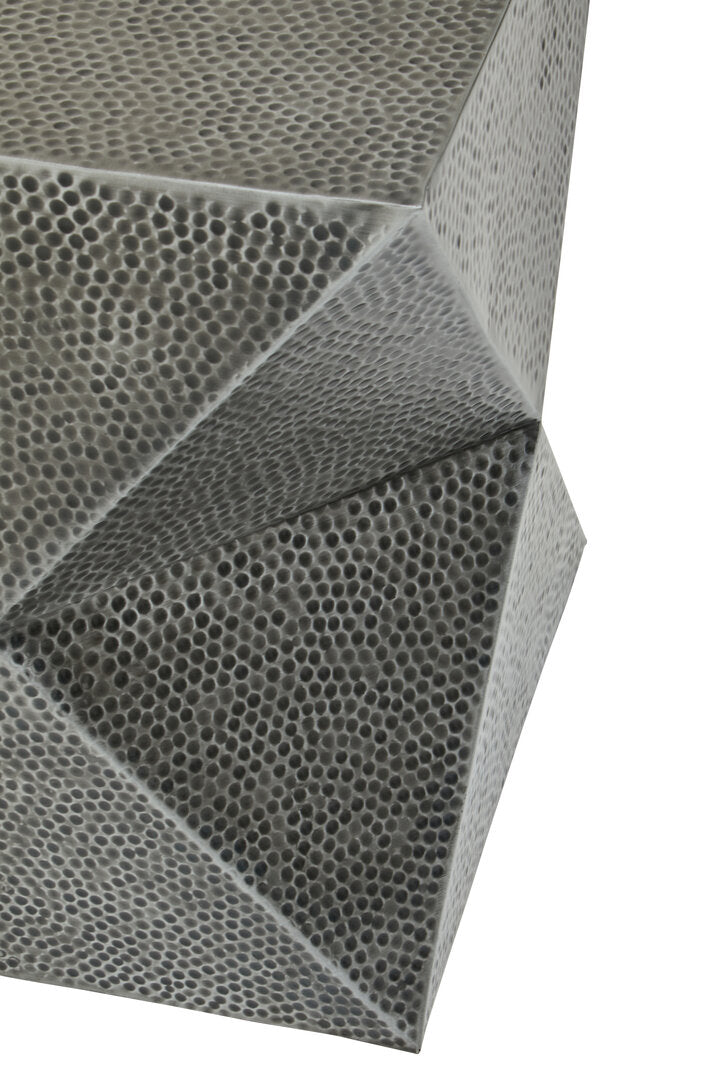 APEX Inverted Triangular Stool/Side Table in Antique Zinc KEFINO