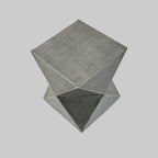 APEX Inverted Triangular Stool/Side Table in Antique Zinc KEFINO