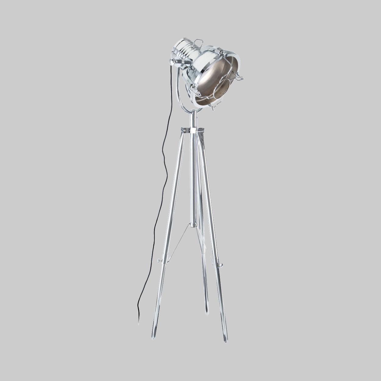 STANCE Silver Industrial Tripod Floor Lamp KEFINO
