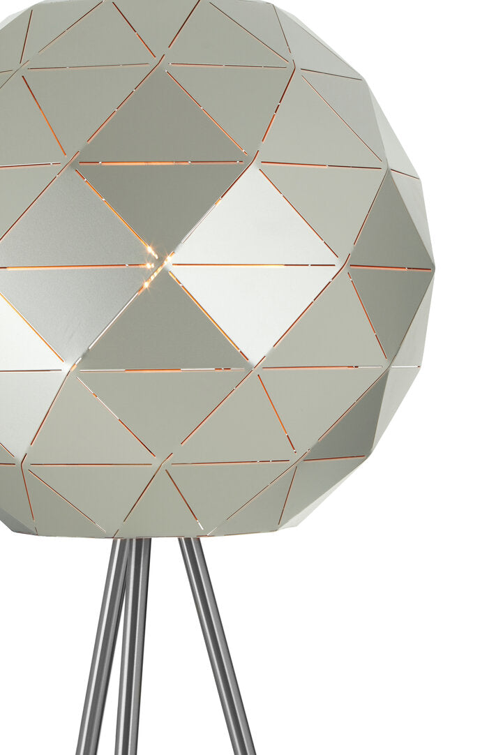 FACET Geometric Silver-finish Floor Lamp KEFINO