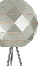 FACET Geometric Silver-finish Floor Lamp KEFINO